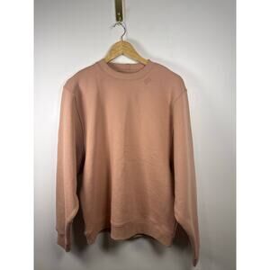 Lunya Good in Bed Oversized Cozy Fleece Crewneck Sweatshirt In Otium Tan XS